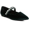 Dresden Diamante Brooch Velvet Ballerinas - 2 of 4