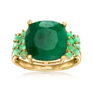 Ross-Simons 5.40 ct. t.w. Emerald Ring in 18kt Gold Over Sterling - 1 of 4