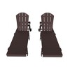 WestinTrends Malibu Adirondack Poly Reclining Chaise Lounge With Wheels (Set of 2pcs) - 2 of 3