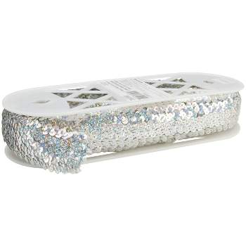 Simplicity Stretch Sequins 2"X8yd-Silver Holographic