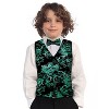 Gioberti Boy's 4pc Paisley Vest Set - 4 of 4