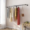 Artloge 70 Inch Heavy Metal Wall Mounted Clothes Rack Industrial Pipe Clothes Coat Hanger Bar Display Rack Tubing Rack Open Wardrobe - 4 of 4