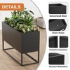 Wooakway Outdoor/Indoor/Decor Metal Raised Garden Beds Planter Boxes Planter Pots Cachepots Nursery Pots - 3 of 4