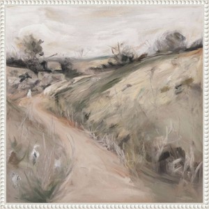 Amanti Art 22"x22" Dirt Road at Dusk by Urban Road Framed Wall Art Print: Traditional Style, Polystyrene Frame - 1 of 4
