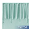 Awesome Home  Recycled Cotton Blend Ruffle Tie Top Curtains Pair - 3 of 4