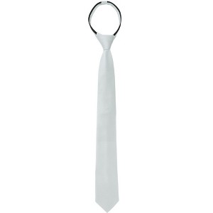 INSPIRE CHIC Men's Formal Casual Pre-tied Solid Color Neck Adjustable Zipper Ties - 1 of 4