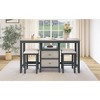 NicBex Dining Table Set for 2 with Cabinet and 2 Storage Drawers Kitchen Table Set with Upholstered Stools for Kitchen, Small Space - 2 of 4