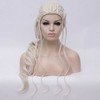 Unique Bargains Women's Braided Wigs 31" Beige with Wig Cap - 2 of 4