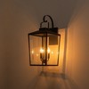 C Cattleya 3-Light Black Outdoor Wall Light with Glass Shade - 2 of 4