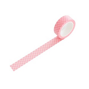 Jollity & Co. - Check It! Tickle Me Pink Washi Tape - Pack of 1 Roll, 10 Meters - 1 of 4