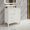 Wooakway 30"L White Modern Bathroom Vanity with Sink 2 Drawers Tip Out Storage Cabinet - 3 of 4