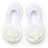 Komuello Toddler Girl First Walk Sock Shoes Flat Style - Flat Pompom White - 2 of 4