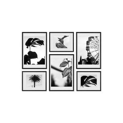Haus and Hues Cambridge Gallery Wall Frame Set with Real Glass and Mat