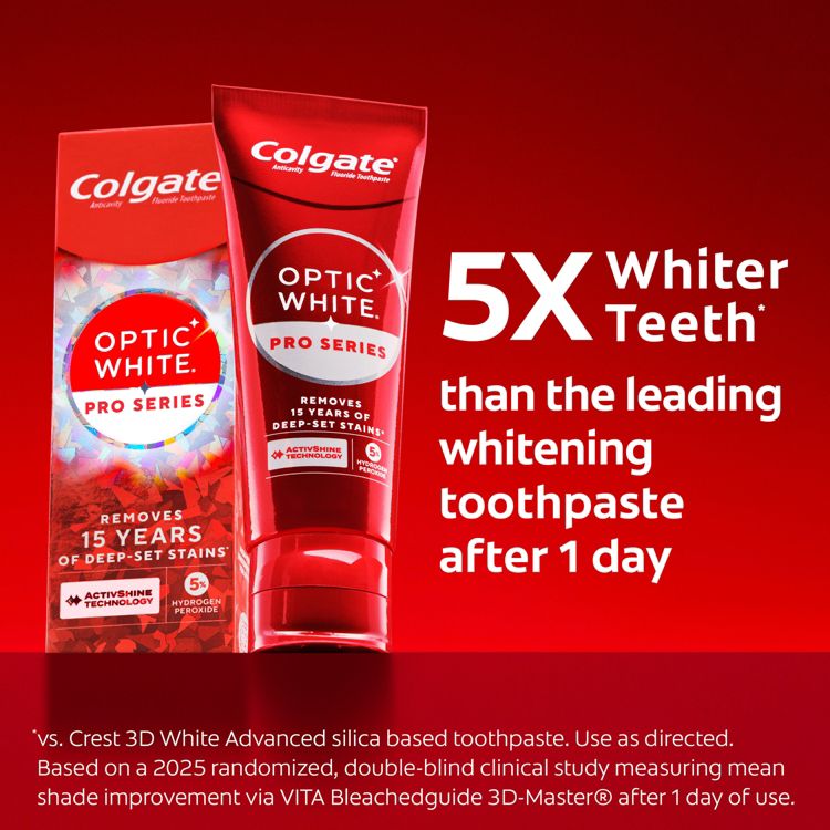 Colgate Optic White Pro Series Express White Teeth Whitening Toothpaste - 3oz: Mint Flavor, Sodium Monofluorophosphate, Paste, 2 of 16