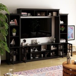 Famapy Convertible Modular TV Stand Combination with 2 Freestanding ...