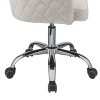 TiramisuBest Silver & Grey Velvet Swivel Office Chair with Casters - 4 of 4