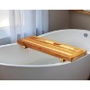 HomeRoots 29" Natural Teak Wood Bath Tray And Seat - 2 of 4