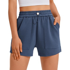 Womens Athletic Short Summer Sweat Shorts Comfy Lounge Shorts with Elastic Waist Sporty Bottoms with Pockets Gym Yoga Sports Shorts - 1 of 4