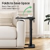 TV tray table, adjustable height and 90 ¡ã flip panel design, sofa armrest end table - 4 of 4