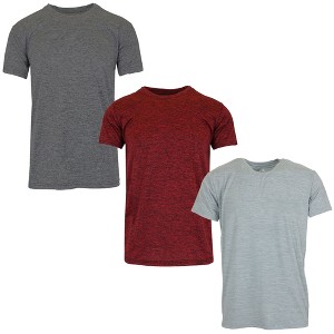 Galaxy Kick Start Men's Short Sleeve Moisture-Wicking Quick Dry Performance Crew Neck Tee-3 Pack - 1 of 1