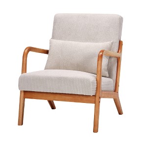 Hrinhom 28.7" W Modern Armchair, Living Room Accent Chairs With Lumbar Pillow - 1 of 4
