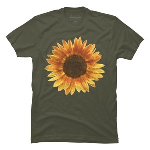 Men's Design By Humans Sunflower By Maryedenoa T-Shirt - 1 of 3