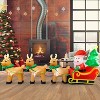 Swtroom 12Ft Inflatables Santa Claus on Sleigh 3 Reindeers Christmas Tree Lighted Xmas Decor Inflatables Christmas Gifts - 2 of 4