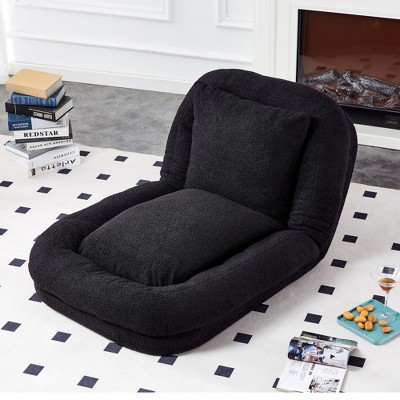 Lycvki Floor Lounge Chair with 5 Adjustable Positions Plush