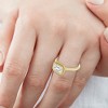 Pompeii3 1 3/4Ct Emerald Moissanite Solitaire Engagement Ring White Yellow or Rose Gold - 3 of 4