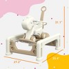 VisioGear Baby Walkers, Kids Ride on Horse Balance Bike with Detachable Balance Board, Baby Walkers for Boys and Girls, White, 35.42"*27.2"*31.1" - 2 of 4