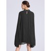 Allegra K Women's Loose Flowy Cloak Sleeve Cape Pleated Chiffon Dress - 3 of 4