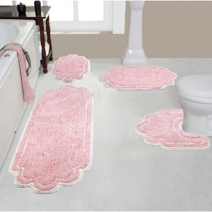 Allure Collection Cotton Tufted Bath Rug Set Set of 4 - Home Weavers - 1 of 4