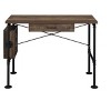 XIYUYEU Home Office Desk Modern Writing Desk with 2 Storage Drawers and Chrome Wooden Desktop for Office - 3 of 4