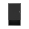 SEVOBAL Bathroom Storage Cabinets 28 Inch Tall Medicine Cabinets with Two Interior Shelves and Open Shelf for Bathroom Organization, Black, 30"*19"*4" - 2 of 4