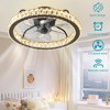POWLIG 19.68-in - Dimmable Led Ceiling Fan With Led Lights and Remote Control and APP - 3 of 4