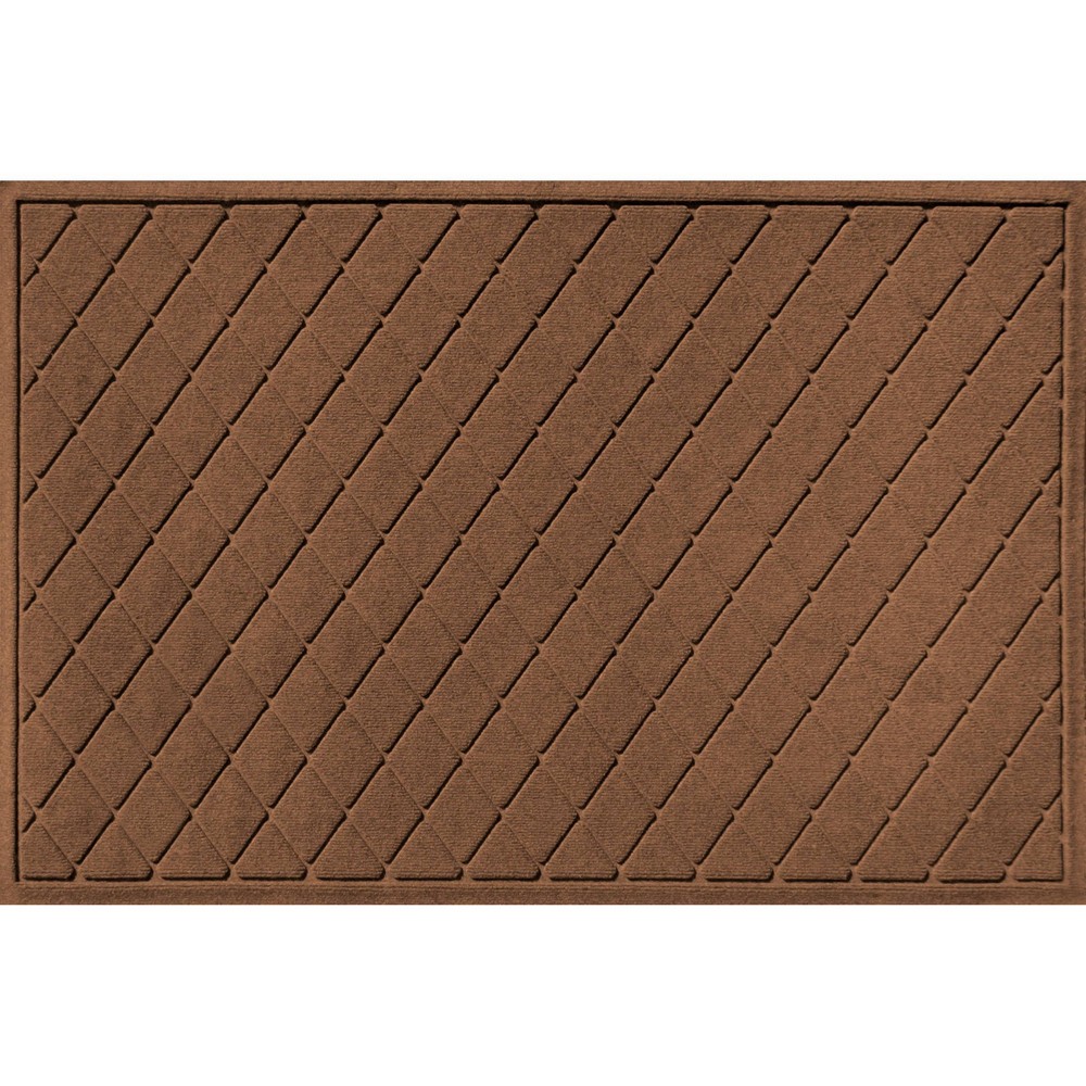 Photos - Doormat Bungalow Flooring 3'x5' WaterHog Argyle Indoor/Outdoor  Dark Brown 