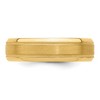 Black Bow Jewelry 6mm 14K White or Yellow Gold STD Wgt Milgrain Beveled Comfort Fit Band - 3 of 4