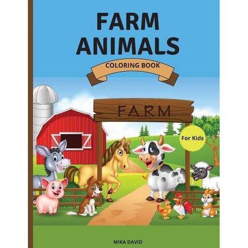 Download Farm Animals Coloring Book For Kids By Myka David Paperback Target