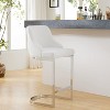 Bekrvio Bar Stools, 26” Counter Height with Back - Upholstered PU Leather/Velvet  Steel U-Shaped Base for Kitchen Counter Island - 2 of 4