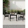 Stackable Patio Chairs Set of 4 - Outdoor Aluminum Dining Chairs with Armrest, 300Lbs Weight Capacity, Wider Seat for Balcony, Garden, Backyard - 2 of 4