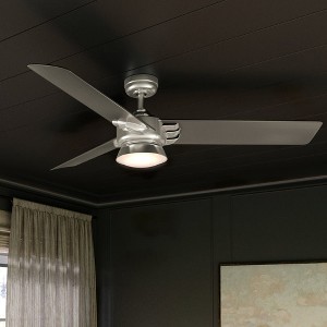 Urban Ambiance Luxury Contemporary Ceiling Fan 13.505''H x 52''W,  Hand-Painted Silver Finish,  Tamworth Collection, UHP9352 - 1 of 4