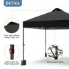 Garvee 10'x10' Outdoor Canopy Tent with Sidewall, Pop up Canopy with Vented Roof, Portable Instant Camping Beach Canopy Tents - 2 of 4