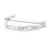 Silver Diamond Accent Alternating Swirl link Bolo Bracelet - 2 of 4