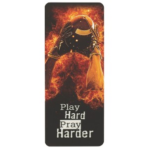 Dicksons Play Hard Pray Harder Football Laminated Decorative Black and Orange 6.38 x 2.75 Paper Bookmark Pack of 12 - 1 of 2