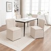 Set of 2 Modern Linen Dining Chairs with Padded Seat and Backrest, Upholstered Armless Dining Chairs for Dining Room or Kitchen-Panipeachy - 2 of 4
