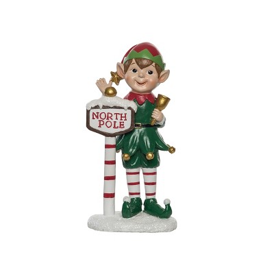 Transpac Resin 12.25 in. Multicolor Christmas Jolly North Pole Elf Figurine