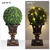 2 PCS 12¡± Artificial Plant Topiary Ball with Pot, Faux Boxwood Balls with LED, Topiary Balls Artificial Outdoor Set of 2 for Backyard, Balcony - 2 of 4