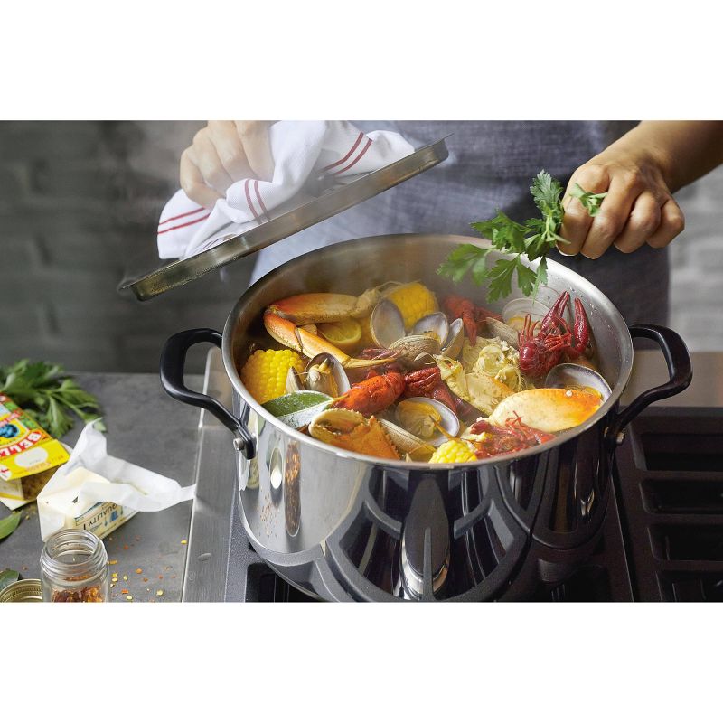 KitchenAid 5-Ply Clad Stainless Steel 8qt Stockpot with Lid, 5 of 16
