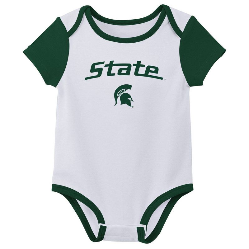 NCAA Michigan State Spartans Infant 3pk Bodysuit, 2 of 5