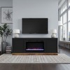 64" Fireplace TV Stand with Doors, Shelves, Electric Fireplace, Black and Whiskey Finish for Living Room and Bedroom - 2 of 4